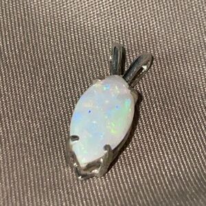 Elegant Silver Opal Pendant